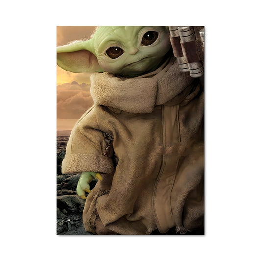 Poster Grogu dans l'Univers