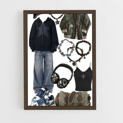 ap-grunge-4 cadre Bois foncé