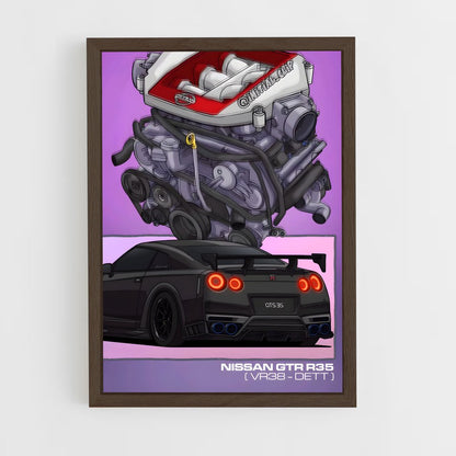 ap-gt-r nismo-11 cadre Bois foncé
