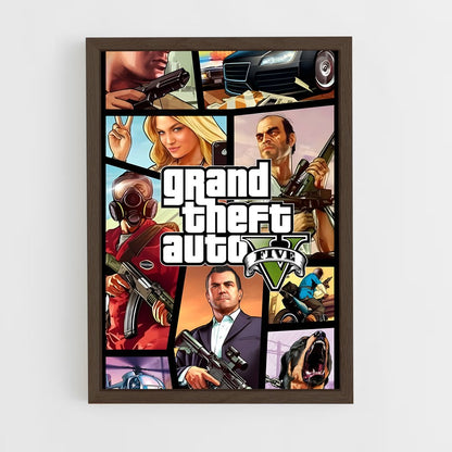 ap-gta v-10 cadre Bois foncé