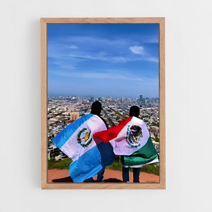 ap-guatemala flag-2 cadre Bois clair