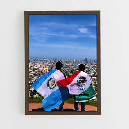 ap-guatemala flag-2 cadre Bois foncé