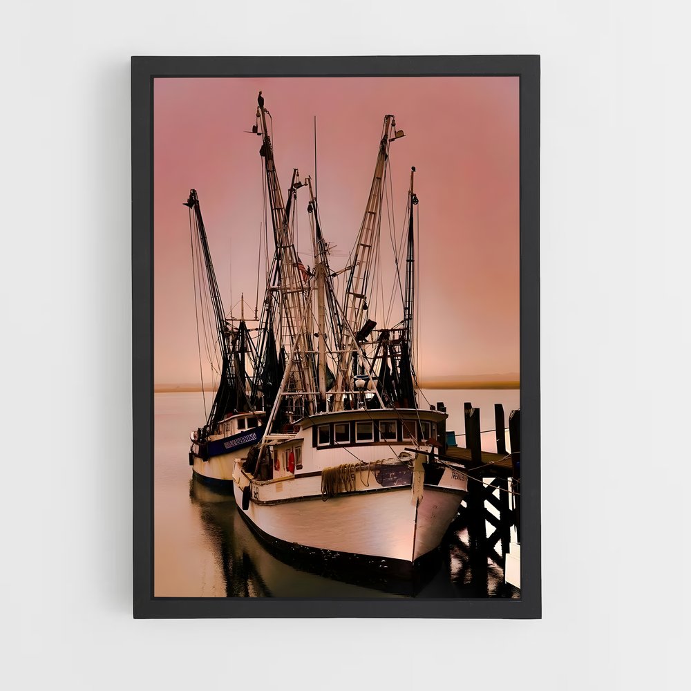 ap-gulf shrimp boats-3 cadre Noir