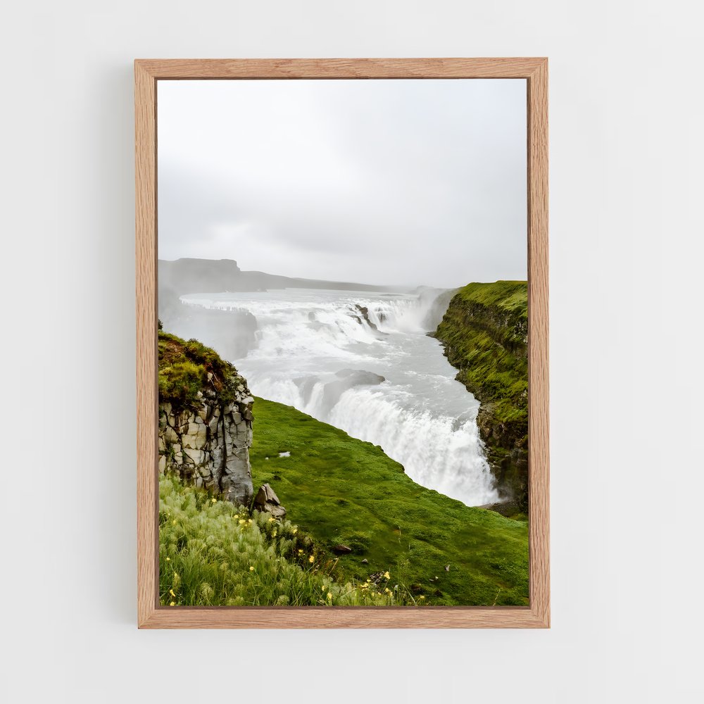 ap-gullfoss waterfall-7 cadre Bois clair