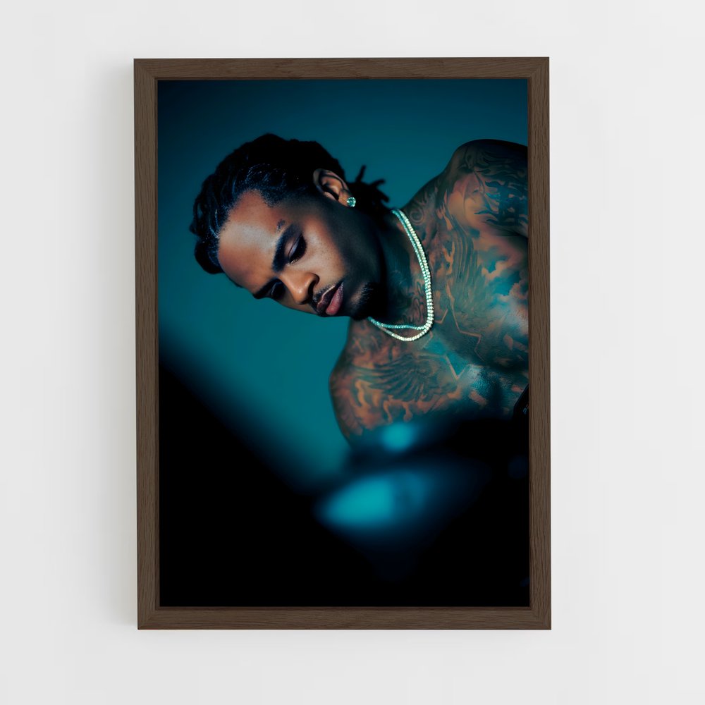 ap-gunna-4 cadre Bois foncé