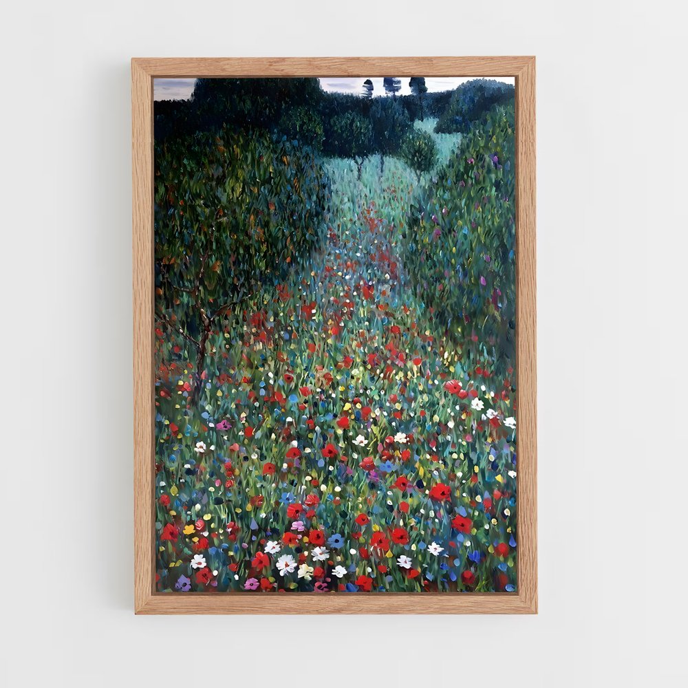 ap-gustav klimt-10 cadre Bois clair
