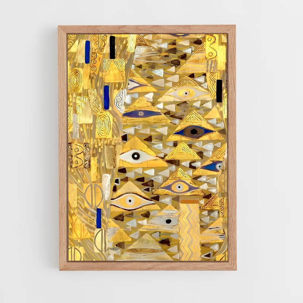ap-gustav klimt-9 cadre Bois clair