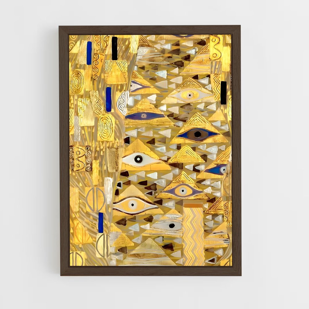 ap-gustav klimt-9 cadre Bois foncé