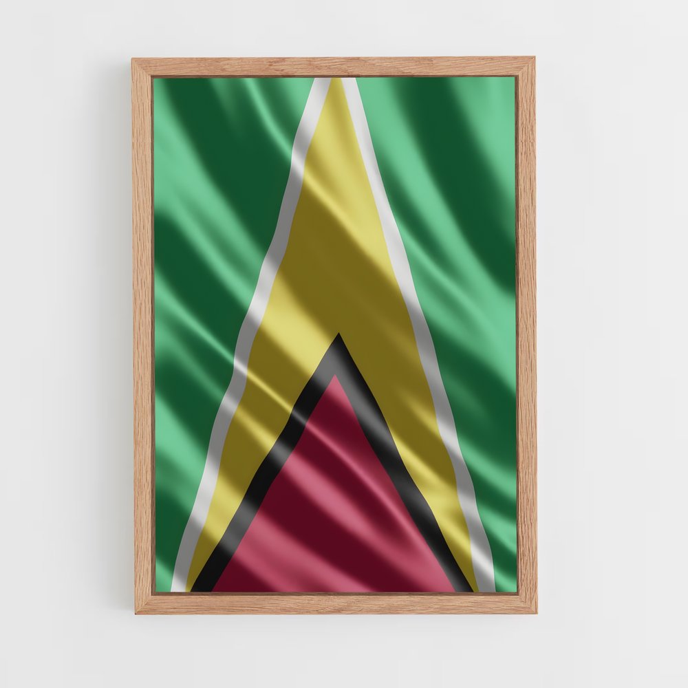 ap-guyana flag-3 cadre Bois clair