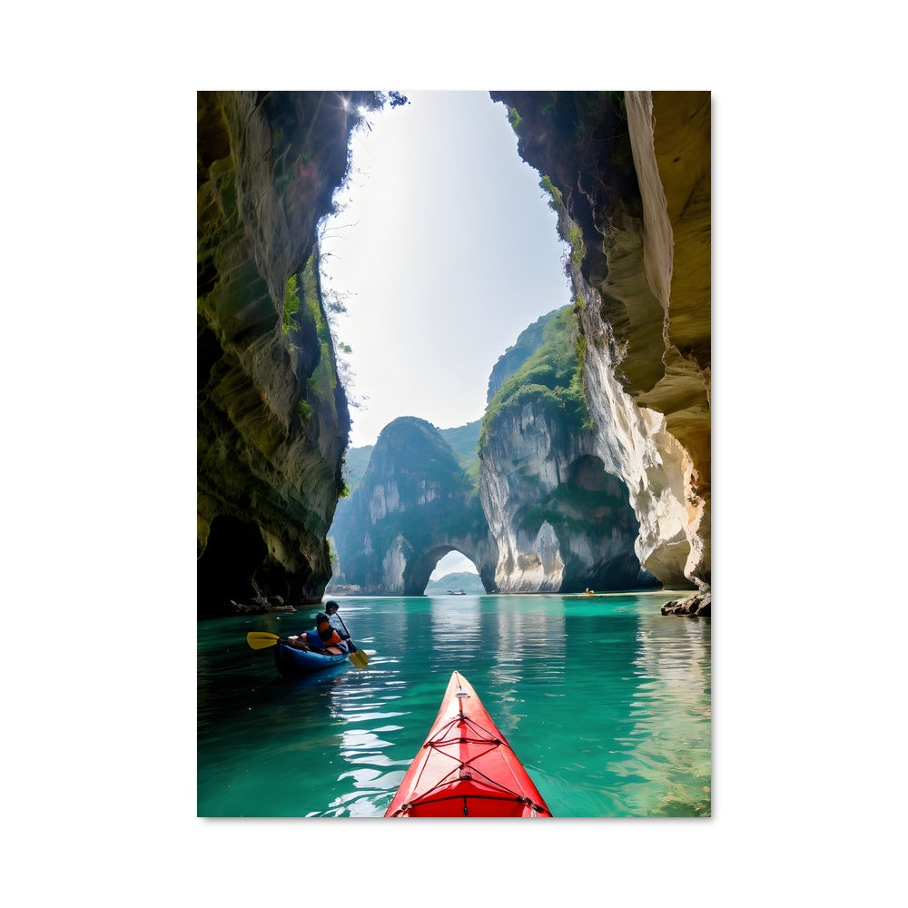 Poster Kayak Rouge à Ha Long