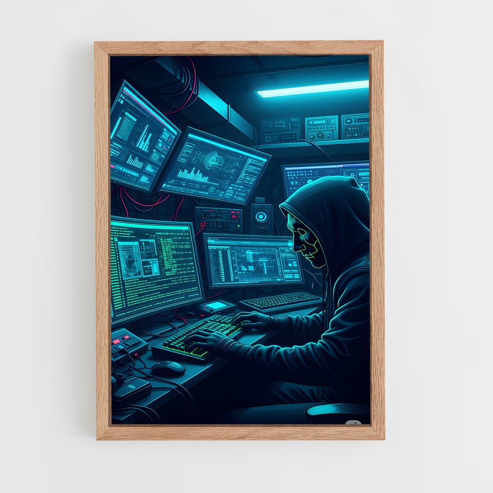 ap-hacker culture-5 cadre Bois clair