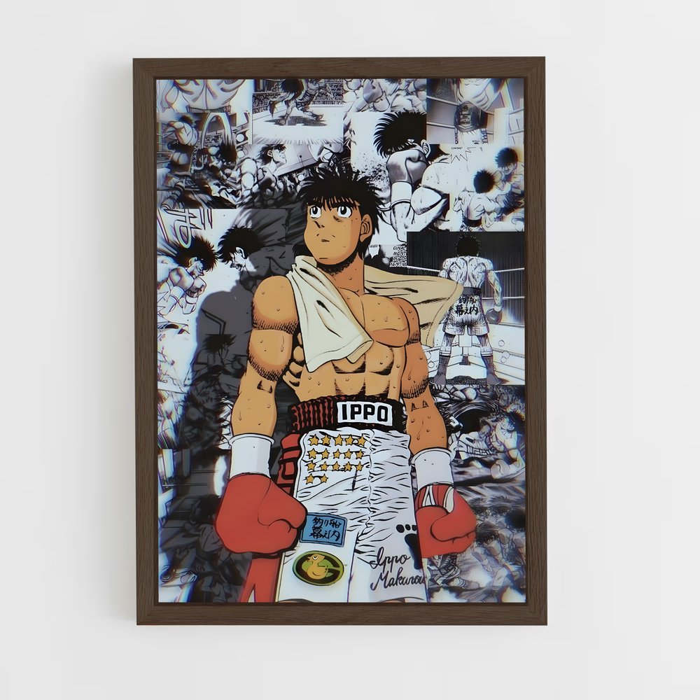 ap-hajime no ippo-10 cadre Bois foncé