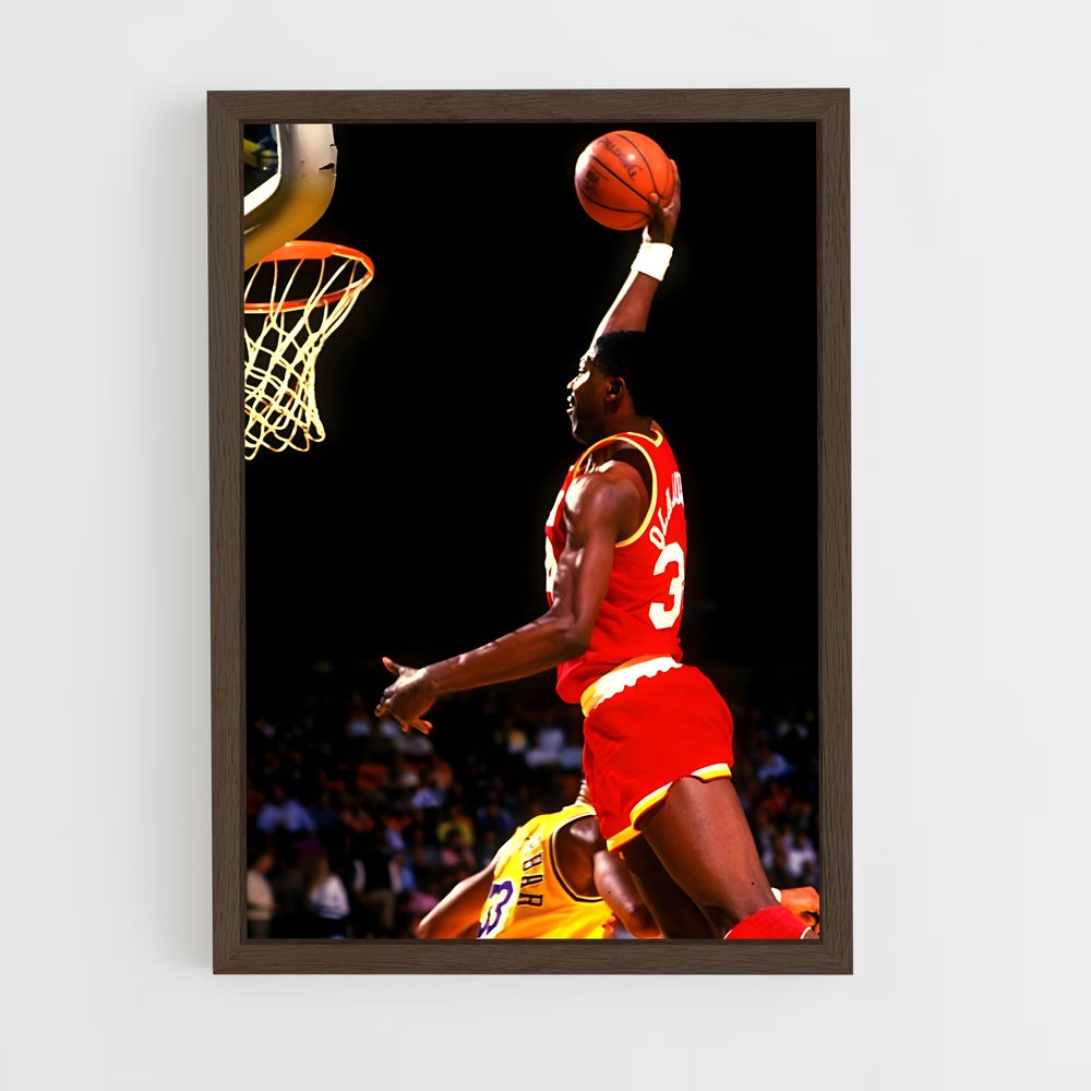 ap-hakeem olajuwon-4 cadre Bois foncé