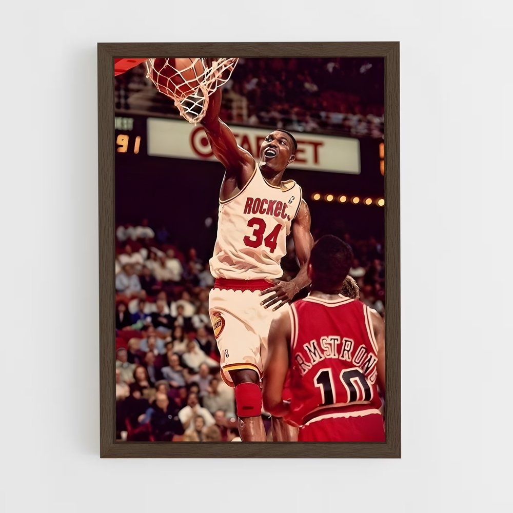 ap-hakeem olajuwon-5 cadre Bois foncé