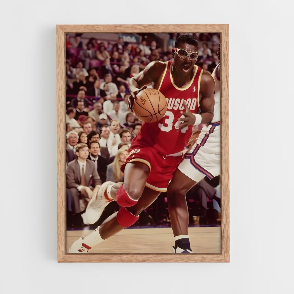 ap-hakeem olajuwon-8 cadre Bois clair
