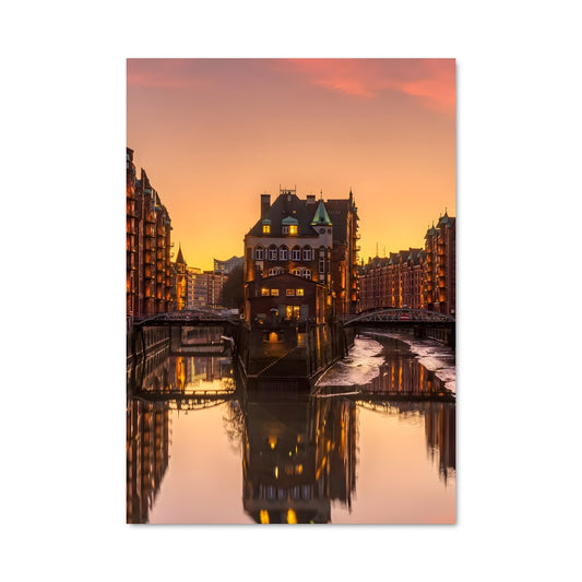 Poster Canaux de Hamburg