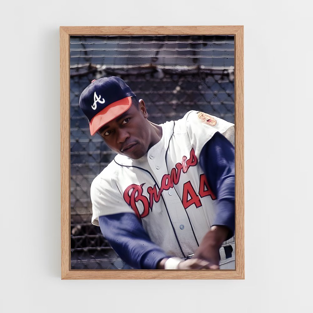 ap-hank aaron-5 cadre Bois clair