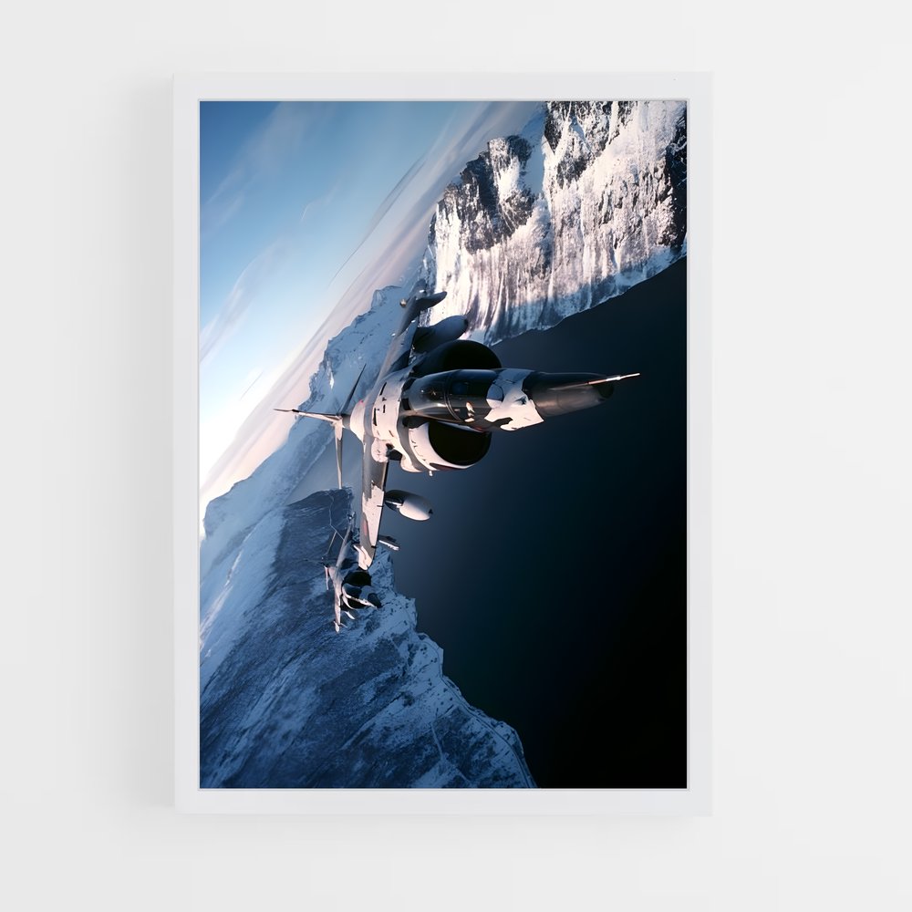 ap-harrier jump jet-5 cadre Blanc