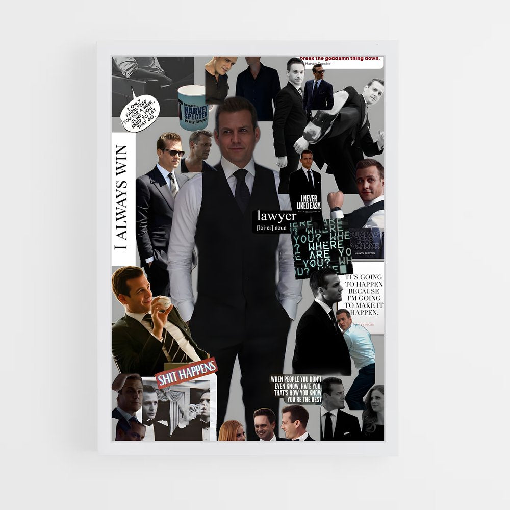 ap-harvey specter-9 cadre Blanc