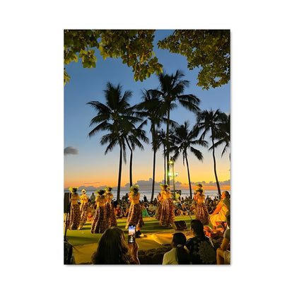 Poster Coucher de Soleil à Hawaii