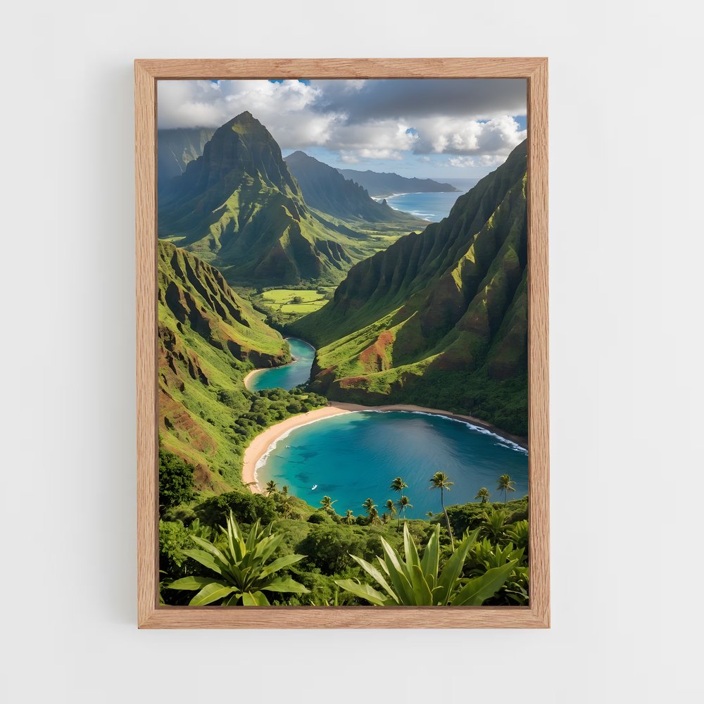 ap-hawaii beach-17 cadre Bois clair