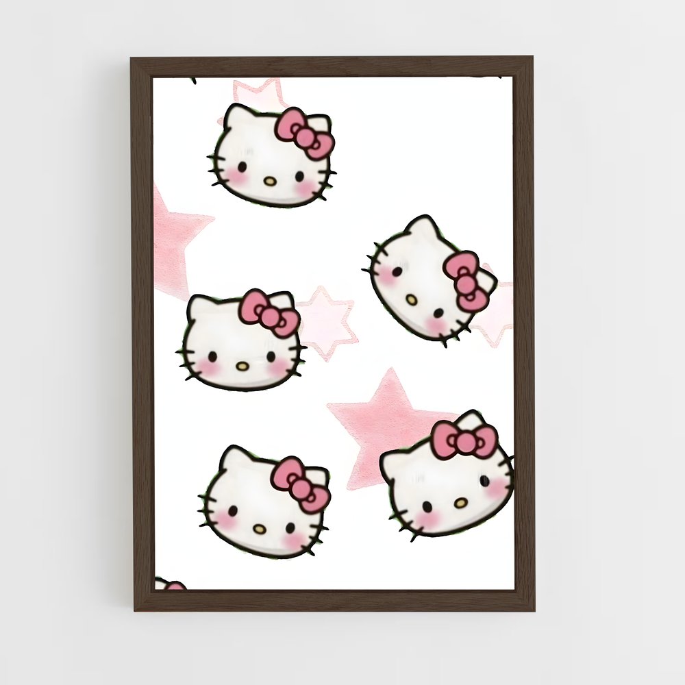 ap-hello kitty-1 cadre Bois foncé