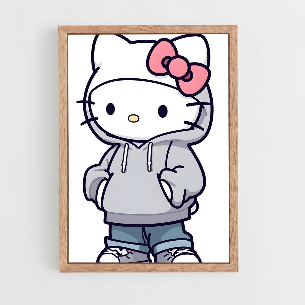 ap-hello kitty-6 cadre Bois clair