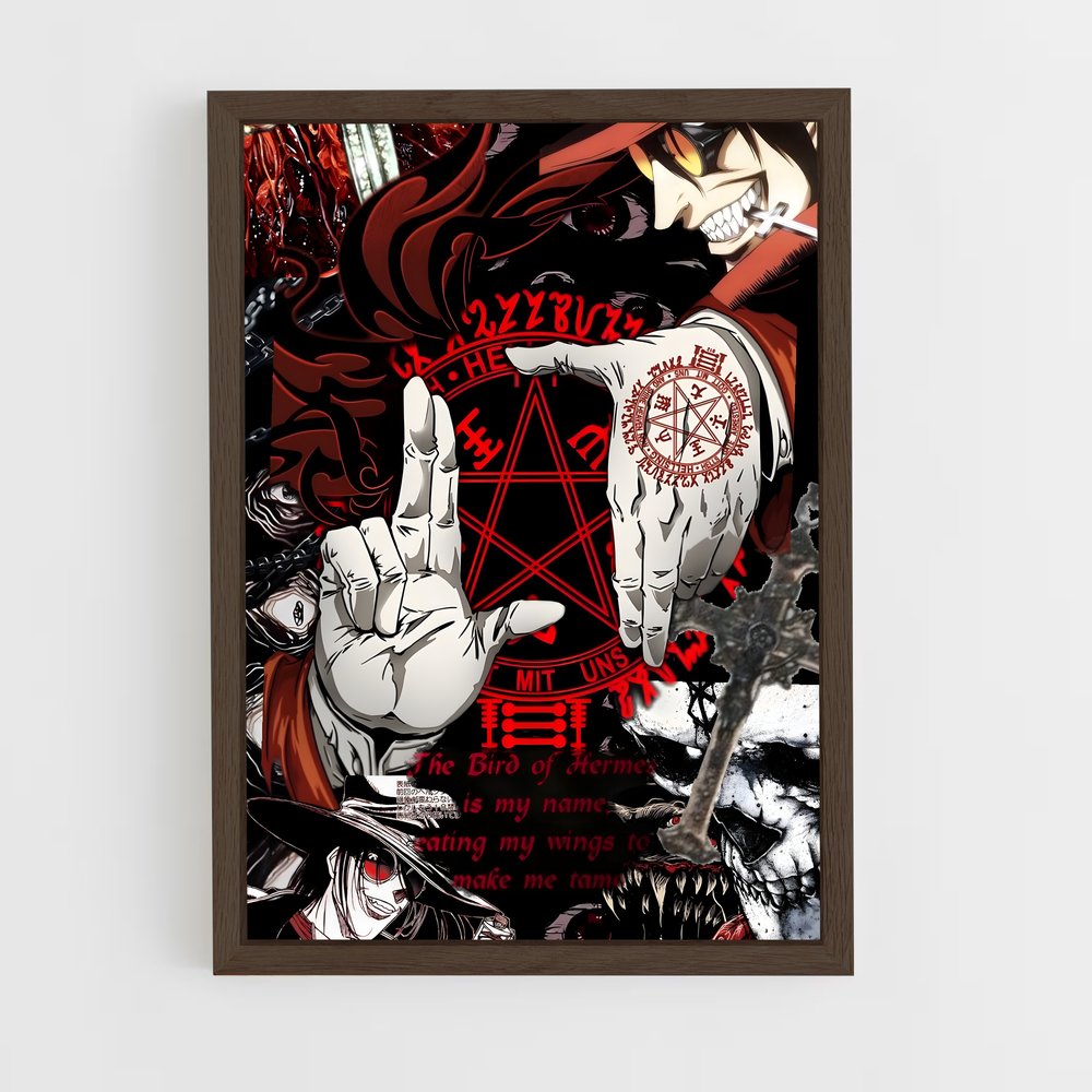 ap-hellsing-4 cadre Bois foncé