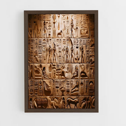 ap-hieroglyphs-10 cadre Bois foncé