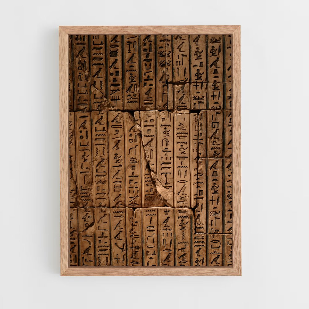 ap-hieroglyphs-2 cadre Bois clair