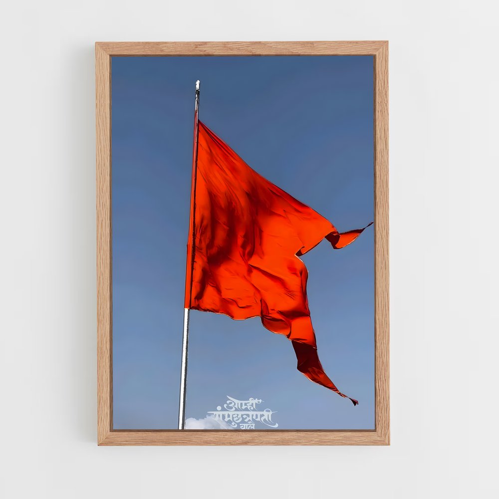 ap-hindu flag-2 cadre Bois clair