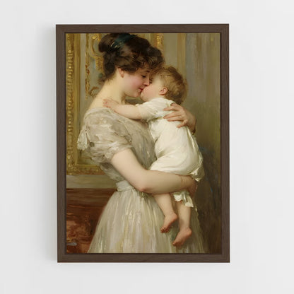 ap-hirst mother and child-4 cadre Bois foncé