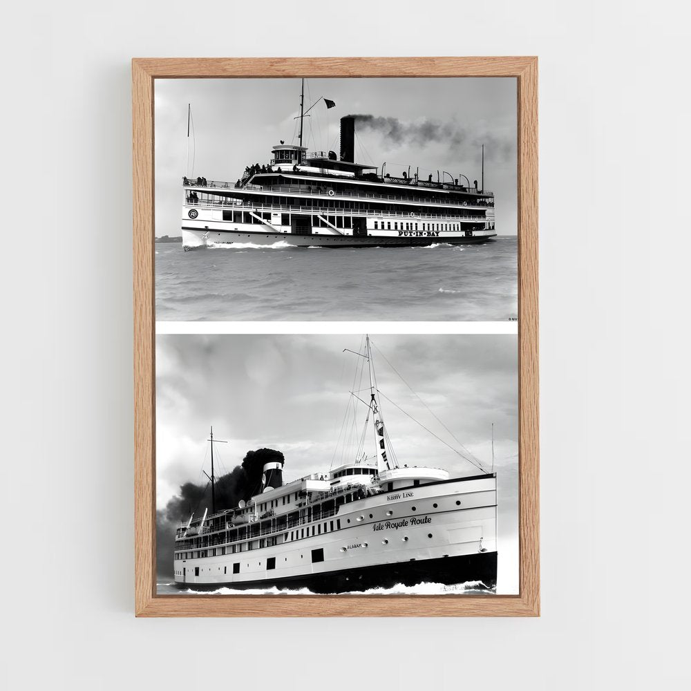 ap-historic passenger ships-1 cadre Bois clair