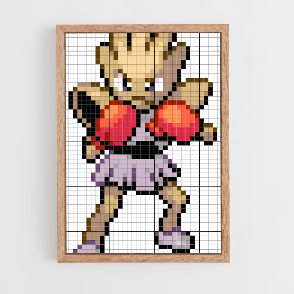 ap-hitmonchan-3 cadre Bois clair