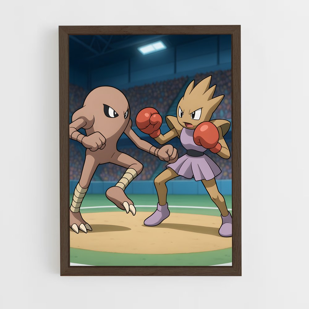 ap-hitmonchan-4 cadre Bois foncé