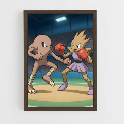 ap-hitmonchan-4 cadre Bois foncé