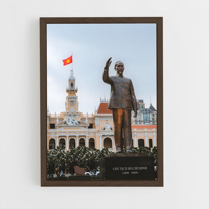 ap-ho chi minh-4 cadre Bois foncé