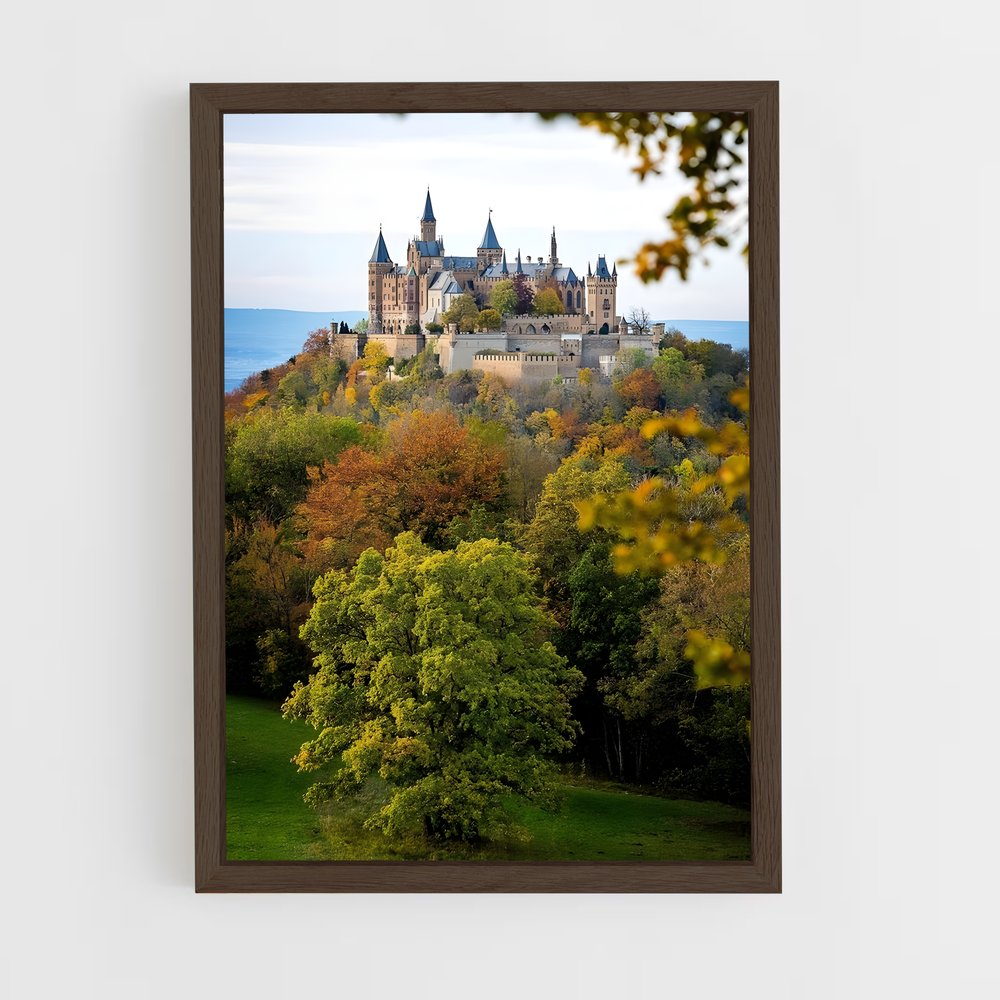 ap-hohenzollern castle-3 cadre Bois foncé