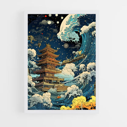 ap-hokusai-7 cadre Blanc