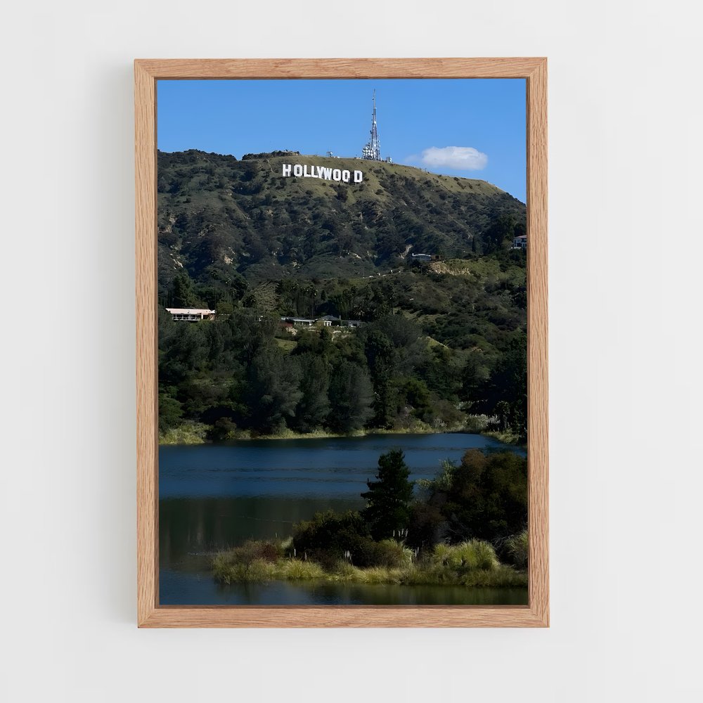 ap-hollywood sign-3 cadre Bois clair