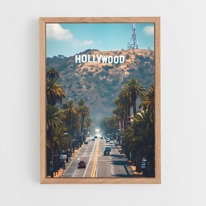 ap-hollywood sign-6 cadre Bois clair