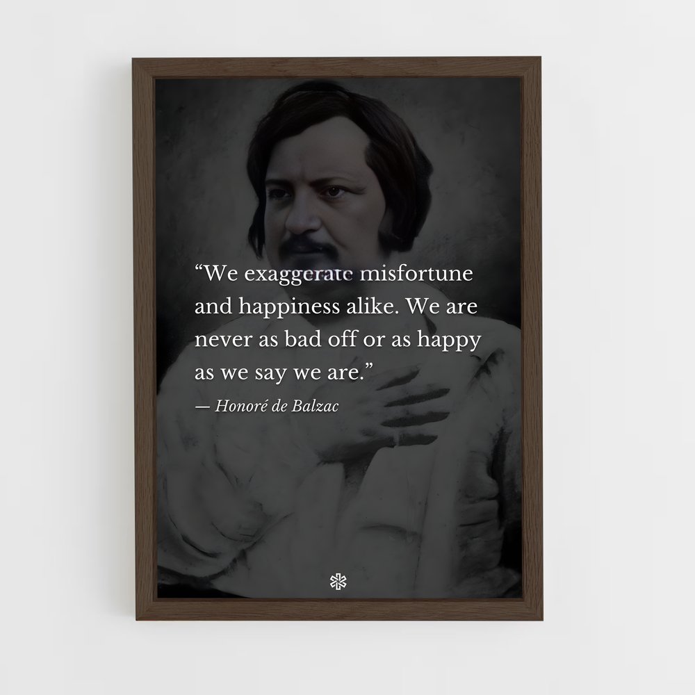 ap-honore de balzac-7 cadre Bois foncé