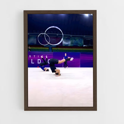 ap-hoop rhythmic gymnastics-2 cadre Bois foncé