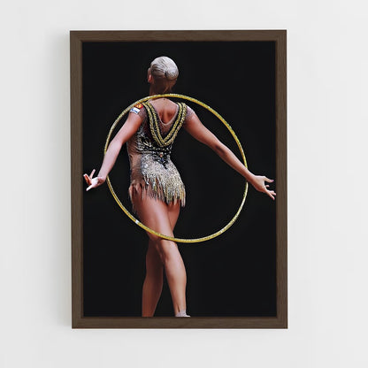 ap-hoop rhythmic gymnastics-3 cadre Bois foncé