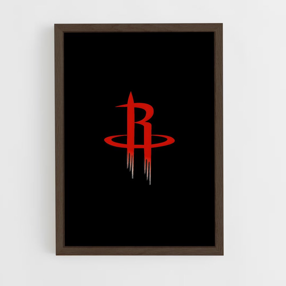 ap-houston rockets-3 cadre Bois foncé