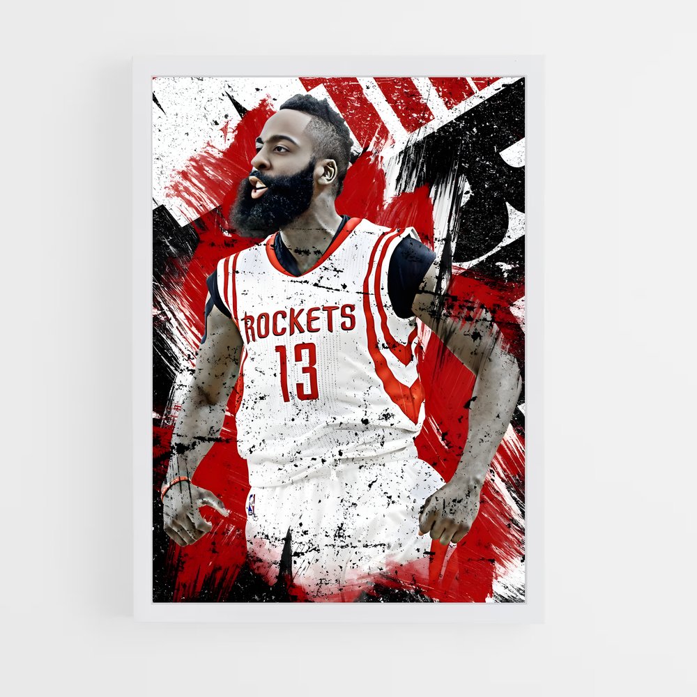 ap-houston rockets-8 cadre Blanc