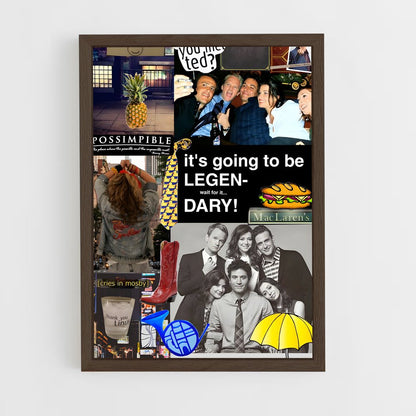 ap-how i met your mother-3 cadre Bois foncé