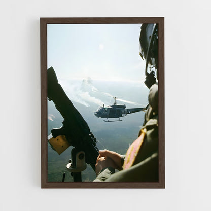 ap-huey uh-1-1 cadre Bois foncé