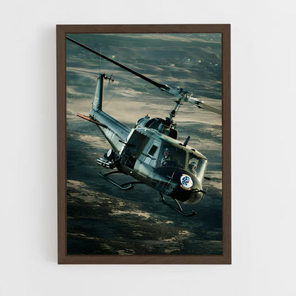 ap-huey uh-1-4 cadre Bois foncé