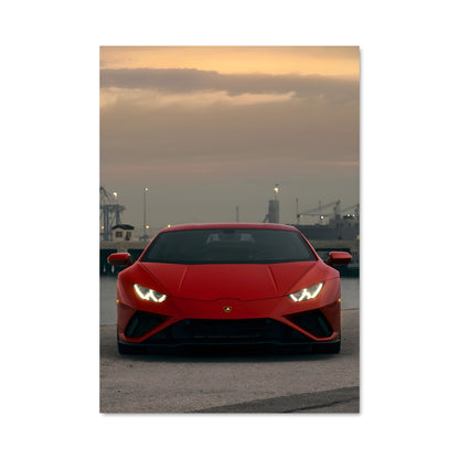 Poster Huracan en Rouge